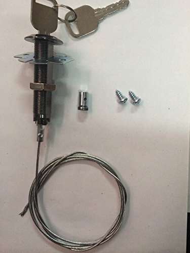 Garage door release key, garage door lock, emergency key release, release lock with stainless steel plate and chrome spiral nails 5