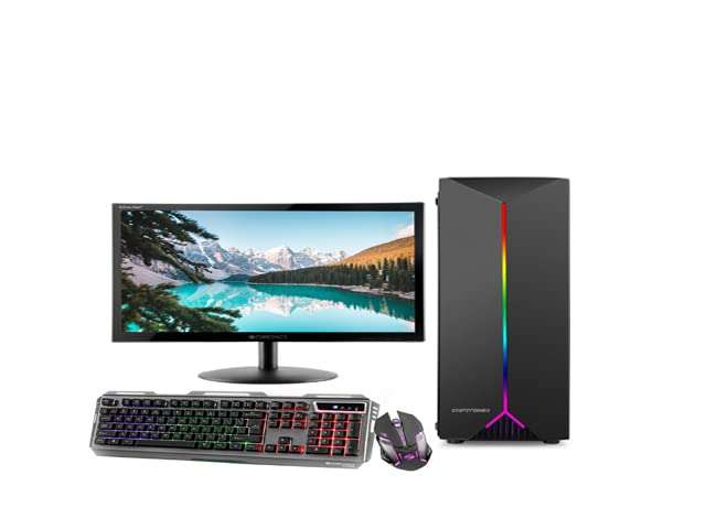 CHIST Premium Desktop AMD Ryzen 3 3200G || DDR4 8GB RAM || Vega 8 Graphics || 22 inch LED Monitor with Speaker || keyboad Mouse Windows 10 Pro (128GB SSD 500GB HDD)