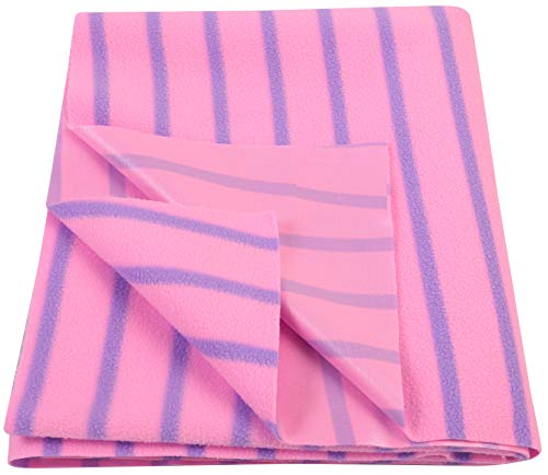 NEWNIK Cozymat Broad Stripy Soft, Waterproof, Reusable MAT/UNDERPAD/Absorbent Sheets/Mattress Protector (Large(100CM140CM), Lavender)