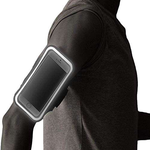 Running Armband for Samsung Galaxy A10S A71 Note 10 Lite A81 M60S Adjustable Phone Arm Case for Motorola G8 Power/Moto One Hyper Sport Mobile Phone Bag Outdoor Exersise Biking with Key Holder 4