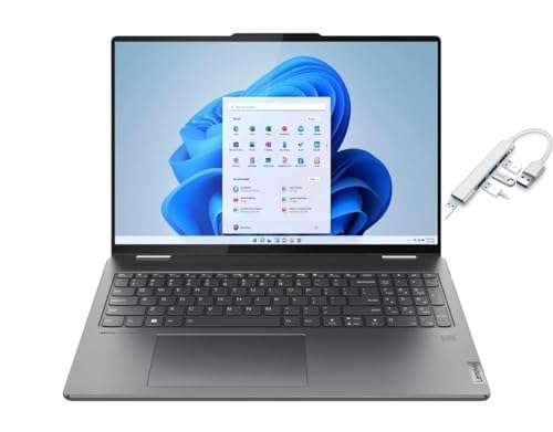 Lenovo Yoga 7i 16" WUXGA 2 in 1 Touchscreen Laptop | Intel Core i7-1335U Processor | Intel Iris Xe| 16GB RAM DDR5 | 1024GB SSD |Backlit| Fingerprint | Windows 11 Pro | Bundle with USB 3.0 Hub 1