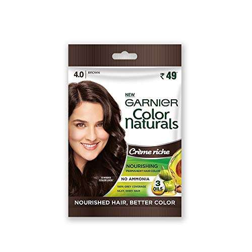 Garnier Color Naturals Crème Hair Color Riche Sachet, 72g - Shade 7.65 Raspberry Red, 60 1