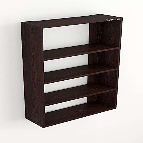 Madhuran Engineering Wood Home Shelf Multipurpose Kitchen Display Storage Rack Cabinet Wenge 6