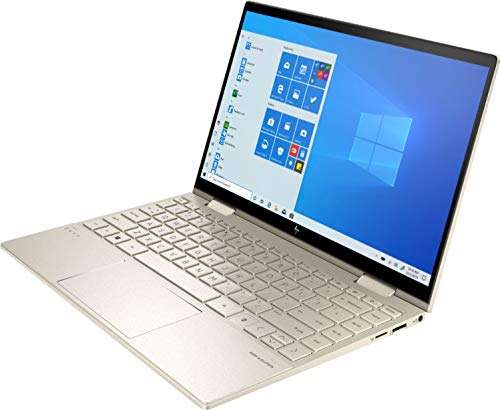 HP 2020 Envy x360 2-in-1 13.3" FHD IPS Touchscreen Laptop Intel Evo Platform 11th Gen Core i7-1165G7 8GB Memory 512GB SSD Pale Gold - Backlit Keyboard -Fingerprint Reader -Thunderbolt - WiFi 6 3