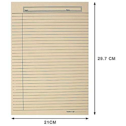 Class Fun A4 one side Ruled Color Sheets (Pack of 100 Sheets) for Project/Assignment/Practical/Homework (A4, One Side Ruled),Mulitcolor 3