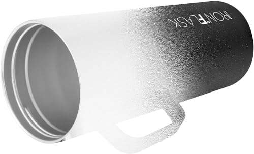 IRON °FLASK Grip Novelty Coffee Mug - Leak Proof, Vacuum Insulated Stainless Steel Bottle, Double Walled, Thermo Travel, Hot Cold, Water Metal Canteen - Day & Night, 16 Oz - Rubber Bottom 4