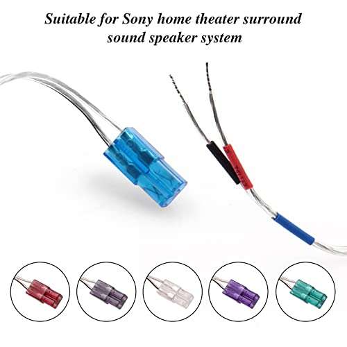 ExploreHome Set of 6 Replacement Speaker Wire Cord Cable Kits for Sony BDV-T10 BDV-T11 BDV-T28 BDV-T37 BDV-T57 BDV-T58 BDV-T79 BDV-Z7 Surround Sound System 2