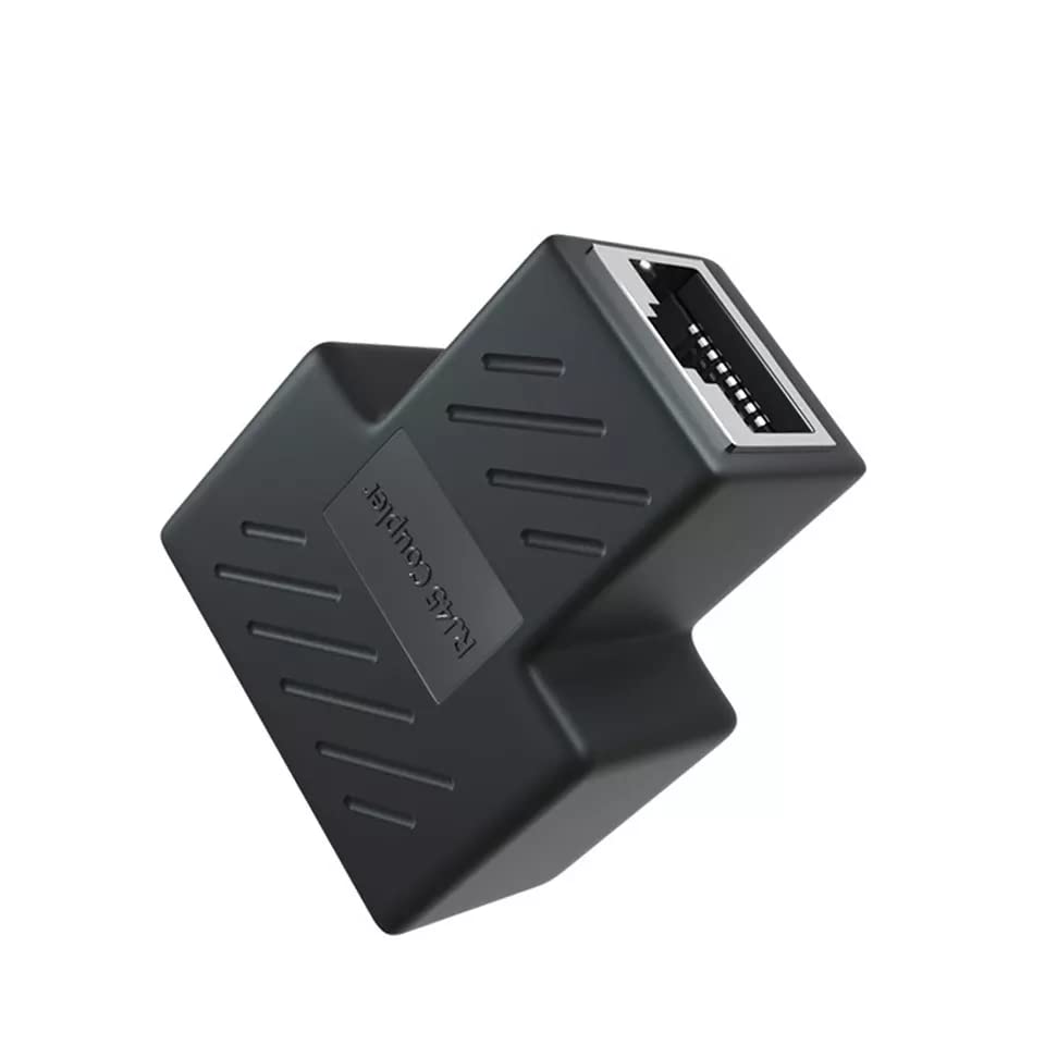 Paruht Ethernet RJ45 LAN Coupler Adapter Splitter 1 to 2 Female 8P8C Cat5 Cat6 Cat5e Network Plug for Laptop, Router, Model, Server (Pack of 2) 5