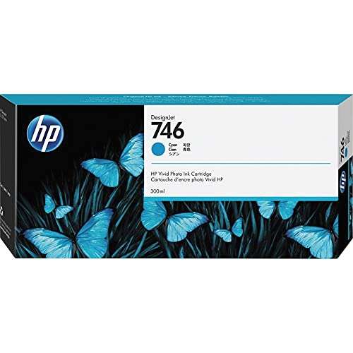 HP 746 Cyan 300-ml Genuine Ink Cartridge (P2V80A) for DesignJet Z6 & Z9+ Large Format Printers 4
