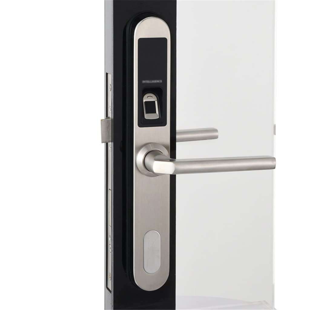 Waterproof Electronic Sliding Door Lock, Keyless Biometric Fingerprint Sliding Hook Door Lock for Wooden or Aluminum Glass Door (Color : B) (B) 1
