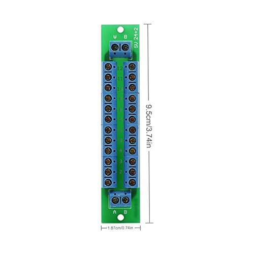 PCB007 1X 12 Position Power Distribution Board 2 Inputs 2 x 13 Outputs for DC AC Voltage New 4