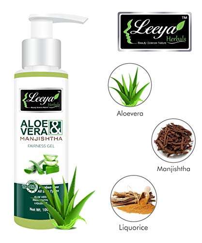 LEEYA HERBALS WHITENING SKIN CARE ROUTINE REGIME CTM KIT FOR OILY SKIN WITH VITAMIN C SKIN WHITENING FACE WASH 100 Gm + ALCOHOL FREE SKIN TONER FOR OILY SKIN 100 GM + ALOEVERA GEL FOR FACE 100 Gm 6