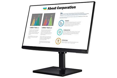 SAMSUNG FT45 Series 27-Inch FHD 1080p Computer Monitor, 75Hz, IPS Panel, HDMI, USB Hub, Height Adjustable Stand, 3 Yr WRNTY (LF27T450FQNXGO),Black 3