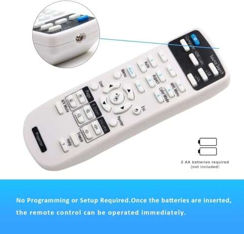 ESolid Replacement Projector Remote Control for Epson 1648806 EX3200 EX3240 EX5240 EX5250 EX7240 EX9200 VS240 VS340 VS345 PowerLite 1224 1264 1284 Home Cinema 1040 640 740HD S31 U32 W04 W32 Controller 4
