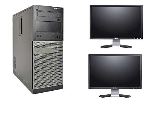 Dell 7010 Tower i5 3470 16GB 2TB DVD Win 10 Pro Bundle Dual 22" LCD (Renewed) 1