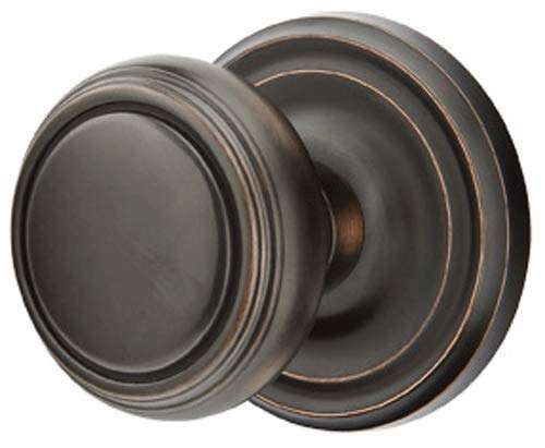 Emtek Solid Brass Norwich Door Knob Set with Regular Rosette in Oil Rubbed Bronze (Privacy (Bed/Bath))