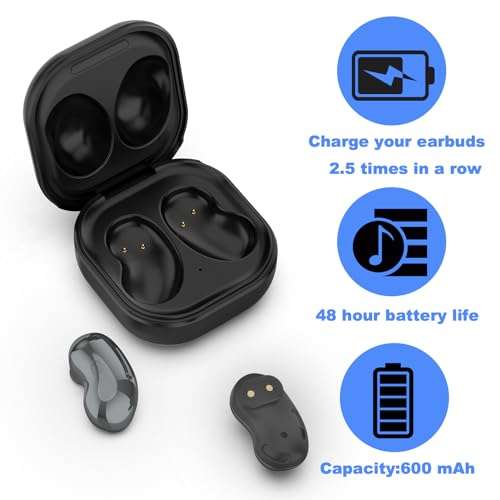 Rinetics Charging Case Replacement Compatible with Galaxy Buds Live, Charger Case for Samsung Galaxy Buds Live SM-R180(Wired Charging Only, Earbuds not Included, Black Color) 2