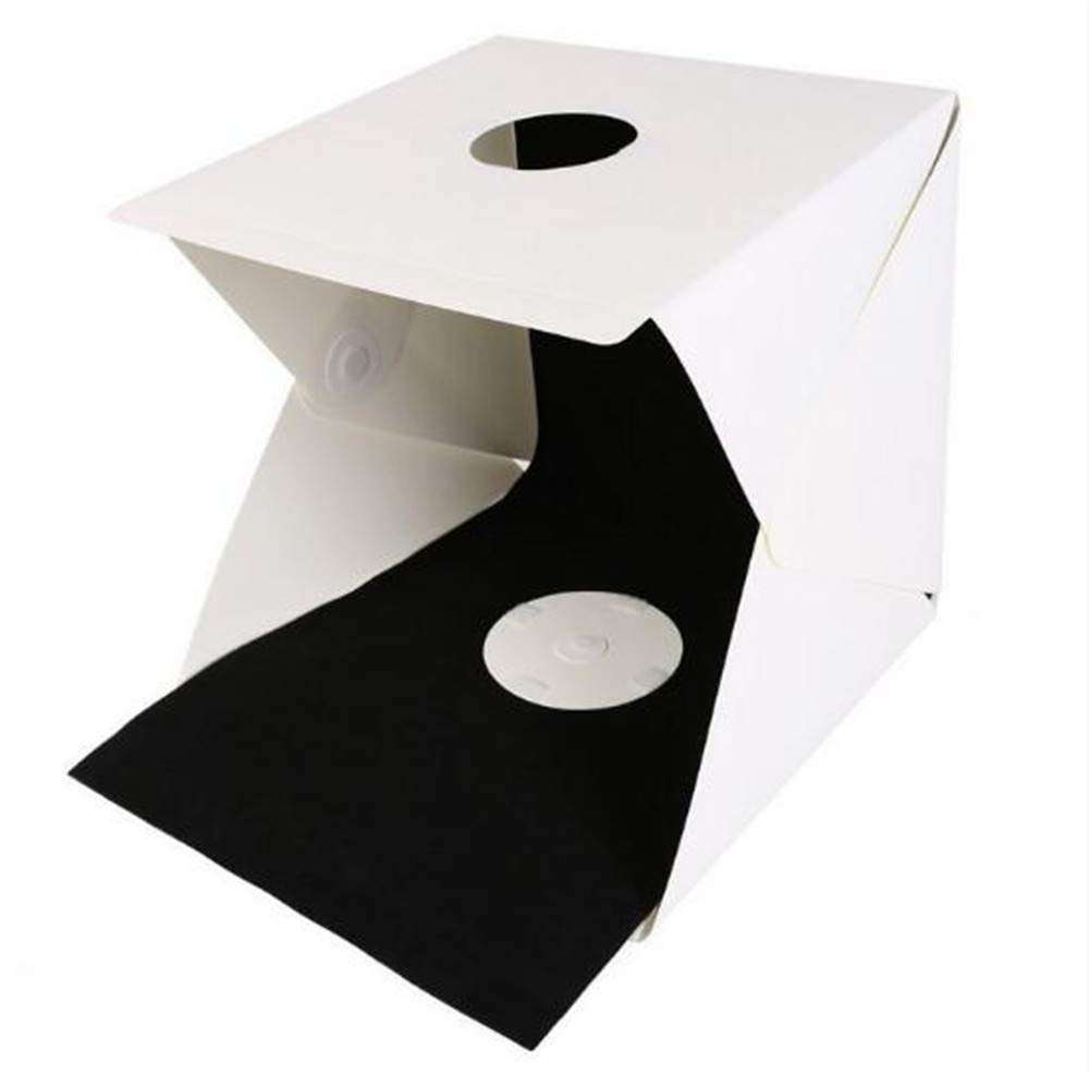 YXIUER Mini Photo Studio Light Box, 40Cm Portable Photography Shooting Light Tent Kit, with 22Pcs LED Light + Black and White Background for Product Display 1