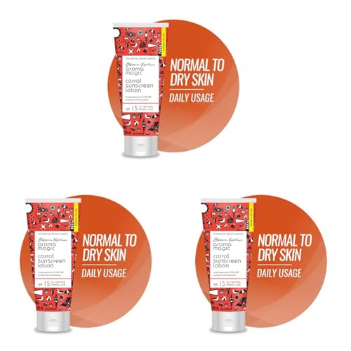 Aroma Magic Carrot Sun Screen Lotion, 100ml (Pack of 3)