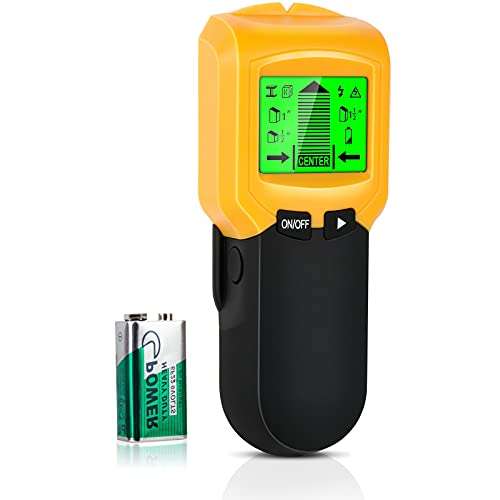 Stud Finder Sensor Wall Scanner 5 in 1 Electronic Stud Sensor Beam Finders Wall Detector Center Finding with LCD Display for Wood Metal Studs AC Wire Joist Detection 1