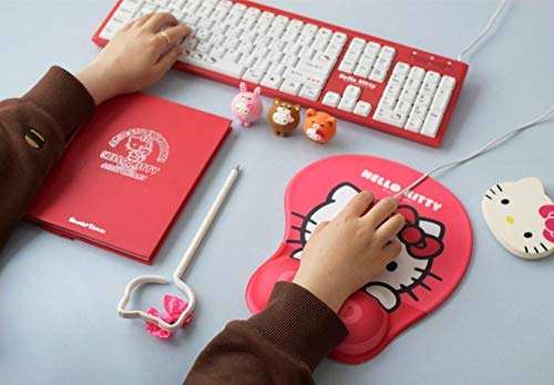 Hello Kitty Mouse Pad, Mouse Pad with Gel Wrist Support 10.5" X 8.5" 2