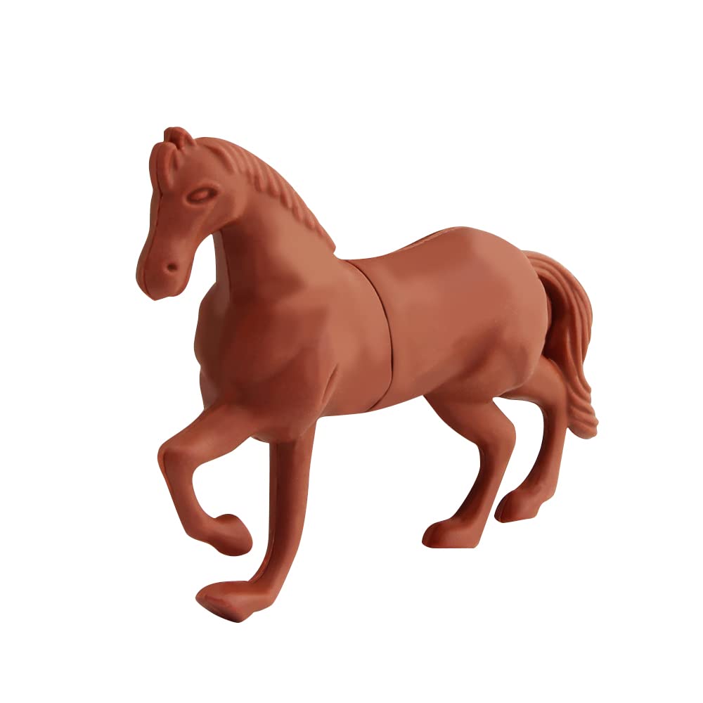 128GB USB Flash Drive, Cute Horse Shaped Thumb Drive, Novelty USB Stick for Data Storage and Backup, Funny Flash Drive for PC/Tablets/Mac/Laptop-Maroon