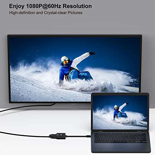 BENFEI Mini DisplayPort to DVI, Gold-Plated Mini DP (Thunderbolt 2 Compatible) to DVI Adapter Compatible with MacBook Air/Pro, Microsoft Surface Pro/Dock, Monitor, Projector and More 4