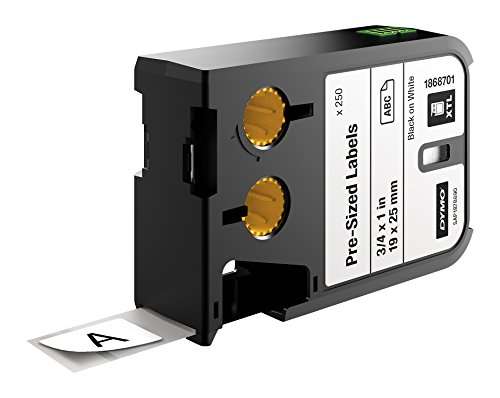 DYMO 1868701 Pre-Sized Label, 19mm x 25mm, Black on White 1