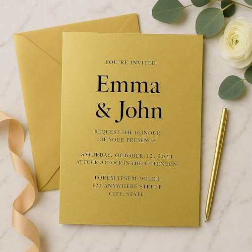 Premium Metallic Paper with Real Gold Pigments – 120gsm (32lb Bond) Shimmer Certificate & Cardstock Sheets for Inkjet & Laser Printers – For Awards, Diplomas, Invitations, Crafts & Gift Certificates 3