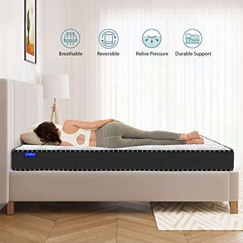 Comforto Duplex 4 Inch Dual Comfort Foam Mattress (72x36x4 Inch, Single Size Mattress) | Medium Soft & Hard Comfort | Quilted Top 2