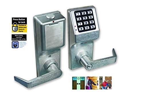 Alarm Lock - DL2700WP26D Trilogy T2 100-User Weatherproof Electronic Digital Keypad Cylindrical Lock Leverset, Satin Chrome Finish 4