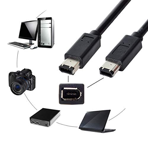 chenyang FireWire IEEE 1394 6 Pin to 6Pin FireWire 400 to 400 6-6 ilink Cable 1.8m Black 2