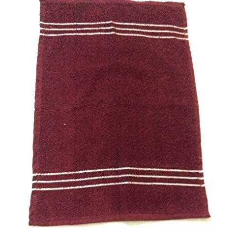 Nikyanka Super Absorbent Cotton Hand face Kitchen Towel Set of 5 Towels (14x21 Inch Maroon Color) 2