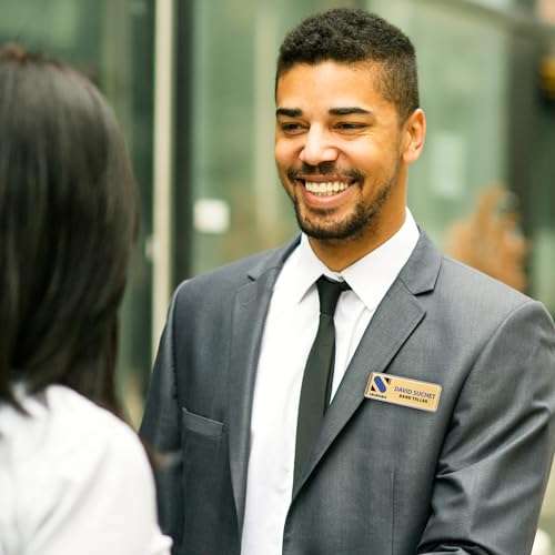 The Mighty Badge by Avery, 1" x 3" Gold Name Tags, 10 ID Badges, 80 Inserts for Laser Printers (71204) 2