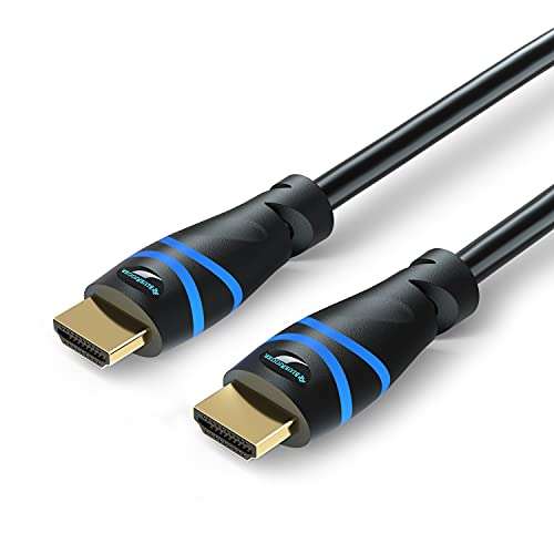 BlueRigger 8K HDMI 2.1 Cable (6FT, 8K 60Hz HDR, 4K 120Hz, High Speed 48Gbps with Ethernet, eARC, 3D, HDCP 2.3) - Compatible with PS5, Xbox, Roku, Apple TV, Switch, PC 1