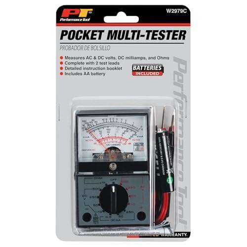 Performance Tool W2979C Volt and Ohm Analyzer - Test AC/DC Circuits with Batteries and Instructions 3