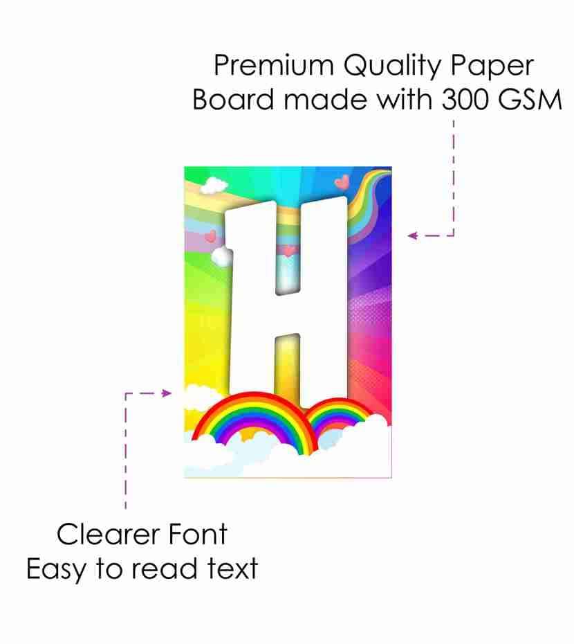 Partyzon Rainbow Theme Happy Birthday Kids Banner for Birthday Decoration Backdrop and Theme Party with Ribbon 6