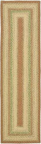 SAFAVIEH Washable Rug Braided Collection - 2'3" x 6' Runner, Rust & Multi, Weather Resistant & Easy Cleaning, Ideal for Entryway, Patio, Kitchen, Mudroom (BRD303A) 2