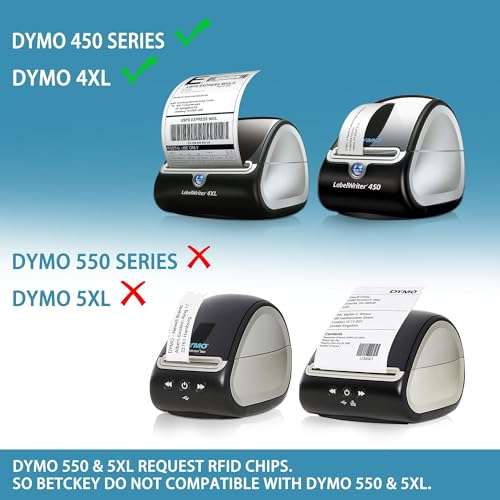 BETCKEY - Compatible DYMO 30330 (3/4" x 2") Multipurpose Labels - Compatible with DYMO Labelwriter 450, 4XL, NOT FIT 550 & 5XL [2 Rolls/1000 Labels] 2