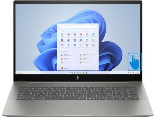 HP Envy 17t-cw100 Home & Business Laptop (Intel Ultra 7-155H 16-Core, 16GB DDR5 5600MHz RAM, 2TB PCIe SSD, Intel Arc, 17.3" 60 Hz Touch Win 11 Home) with MS 365 Personal, Dockztorm Hub 2