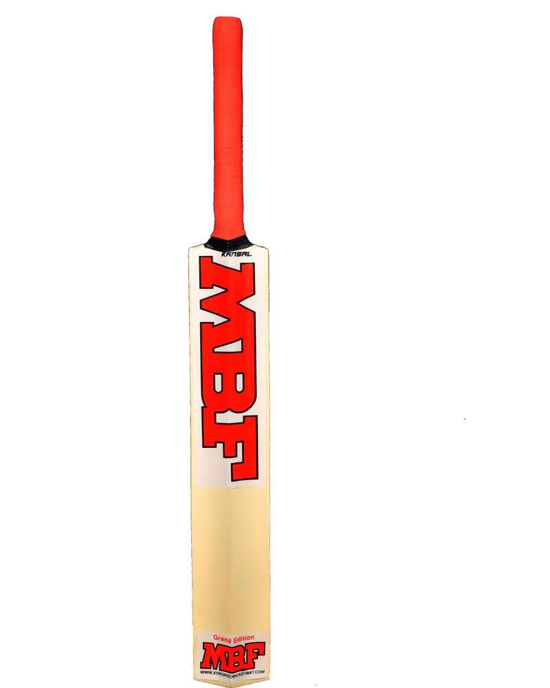 KANSAL MBF Scoop Popular Willow Premium Cricket Bat and Cover for Man's & Adult, Advance Play All Tennis Ball, Tournament Match (Size 05) 3