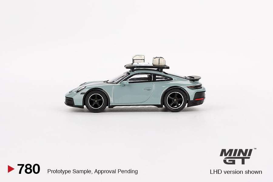1:64 Diecast Model Car Compatible with Mini GT Porsche 911 Dakar Shade Green Metallic Limited Edition MGT00780 5