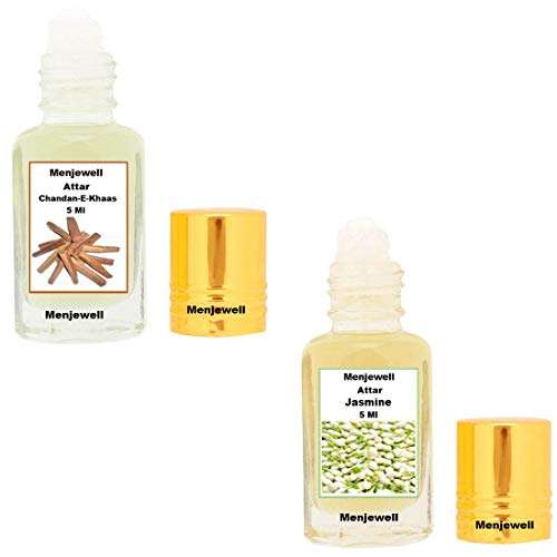 Menjewell Chandan-E-Khaas, Jasmine Attar, 5 Ml (Pack Of 2), 50 g 2
