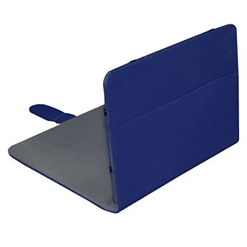Acm Leather Flip Flap Case Compatible with Ikall N18 10" Tablet Cover Stand Blue 5