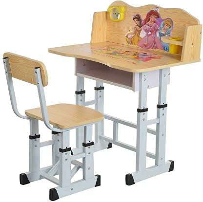 IRIS Princess Kids Table and Chair Study Set (Wooden Finish)