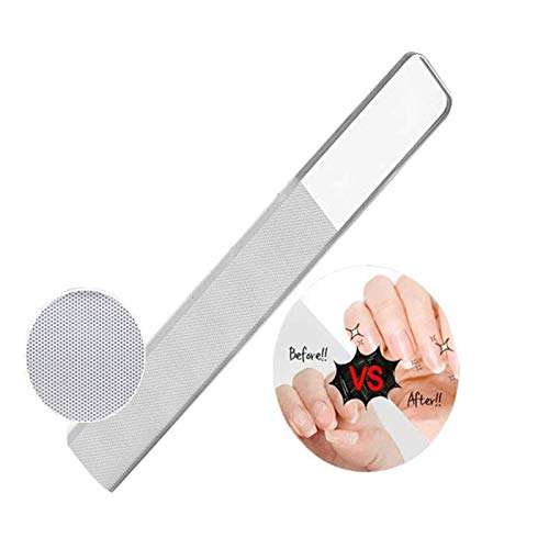 Premium Crystal Polish Glass Nail Files Manicure Set, Upgrade Nail Buffers, Nano Glass Nail Shiner, Professional Pedicure Files - Best Glass Nail Files for Natural Nails, 9cm, 2 Pack - Clear 2