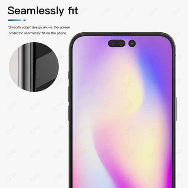 OpenTech Tempered Glass Screen Protector Compatible For Iphone 14 Pro With Edge To Edge Coverage And Easy Installation Kit For Smartphone 4