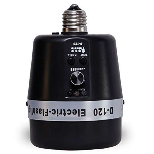 Dison D-120 Photo Studio Strobe Flash Light, E27 Master AC Slave Lighting Bulb Kit, 120WS 32GN 5500K, With E27 Bulb Holder Socket 5