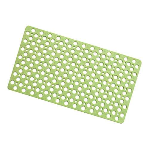 MHT Non-Slip Bathroom Shower Mat Suction Cup Bathtub Mat Kitchen Mat Green 5