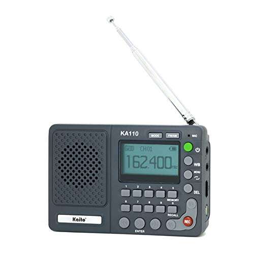 Kaito KA110 Compact Digital AM/FM NOAA Weather Radio and MP3 Player with Micro-SD Card Reader 2